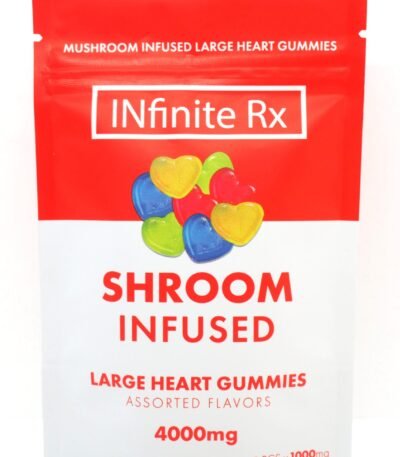 INfinite Rx Shroom Infused Large Heart Gummies Edibles (4000mg)
