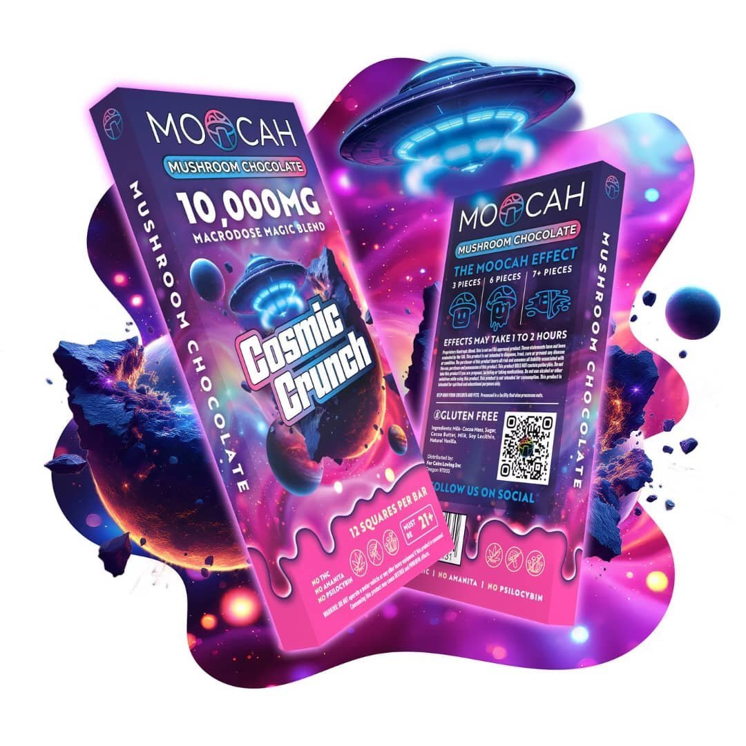 Moocah Megadose Mushroom Chocolate - Cosmic Crunch Moocah Megadose Mushroom Chocolate - Cosmic Crunch