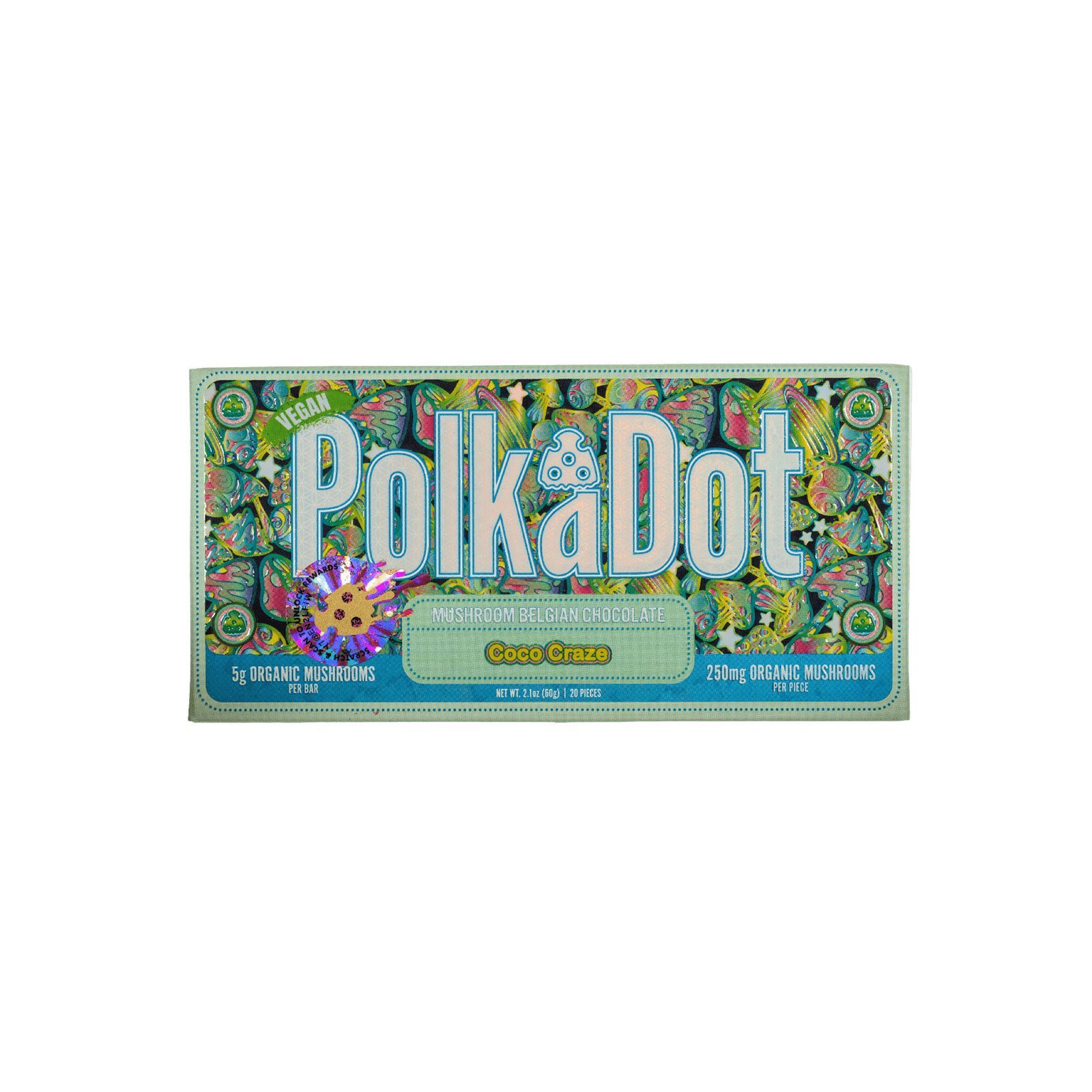 PolkaDot Coco Craze Mushroom Belgian Chocolate | 5G PolkaDot Coco Craze Mushroom Belgian Chocolate | 5G