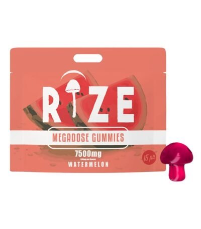 Rize - Watermelon Megadose Mushroom Gummies 7500mg - 15ct